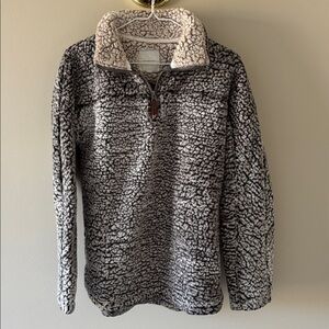 Thread & Supply Black and White Sherpa Pullover